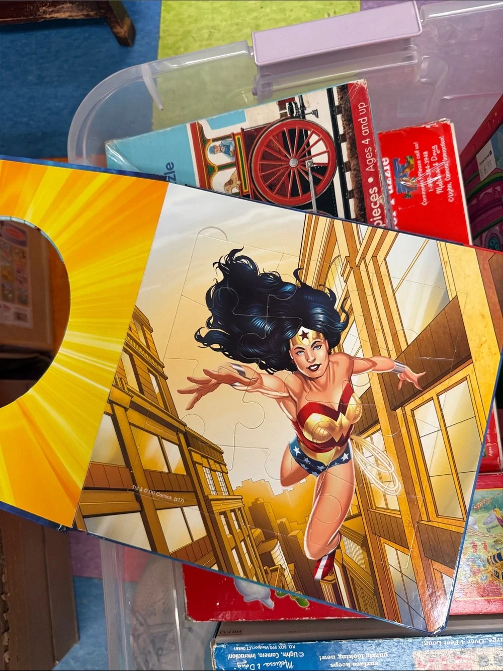 DC Comics Justice League Puzzle Book - Blue, Red, Yellow